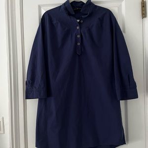 Tuckernuck Pomodor Place navy shirtdress